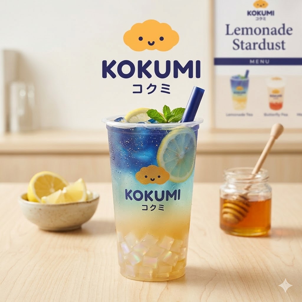 Lemonade Stardust – Fresh lemon juice dengan honey dan blue tea